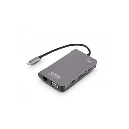 Urban Factory TCM16UF station d'accueil Avec fil USB 3.2 Gen 1 (3.1 Gen 1) Type-C Gris