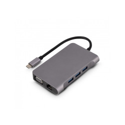 Urban Factory TCM16UF station d'accueil Avec fil USB 3.2 Gen 1 (3.1 Gen 1) Type-C Gris