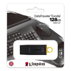 Kingston Technology DataTraveler Exodia lecteur USB flash 128 Go USB Type-A 3.2 Gen 1 (3.1 Gen 1) Noir