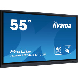 iiyama TE5512MIS-B1AG affichage de messages Panneau plat de signalisation numérique 139,7 cm (55") LED Wifi 400 cd m² 4K Ultra