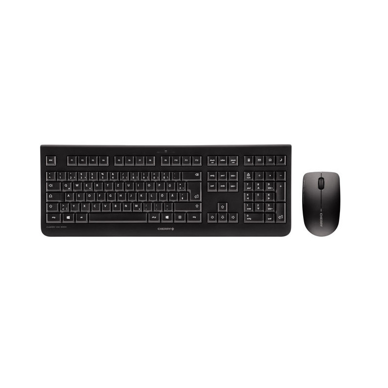 CHERRY DW 3000 Ensemble Clavier & Souris sans fil, noir, USB, AZERTY - FR